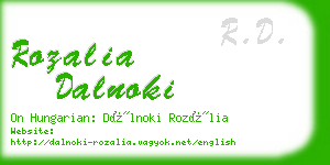 rozalia dalnoki business card